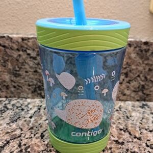 Contigo Kids Whale Design Tumbler - Blue and Green